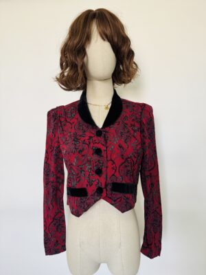 Blazer corto color vino Talla S