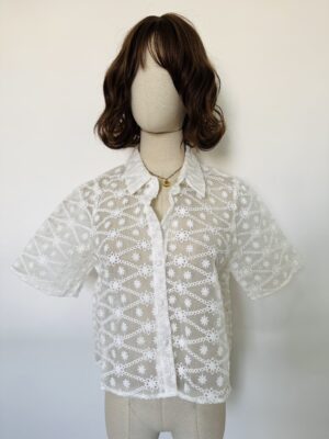 Camisa Mesh bordada ZARA Talla M