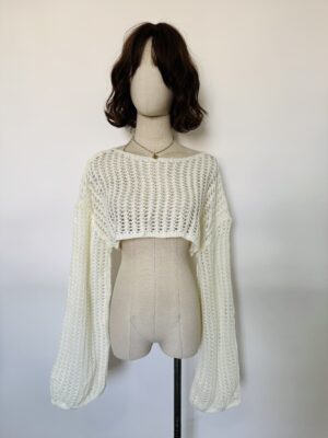 Torera blanca tejida Unitalla