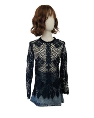 Blusa encaje negro Talla S