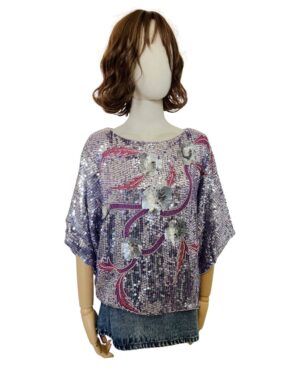 Blusa patrón lentejuelas Talla S-M