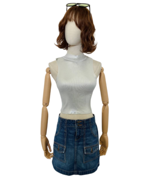 Top plateado Bershka Talla S