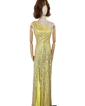 Vestido de noche amarillo Talla M