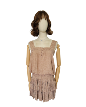 Vestido leopardo café Talla XS