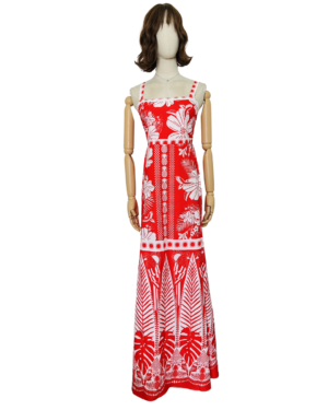 Vestido estampado rojo Talla S-M