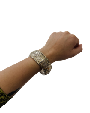 Pulsera metalica ancha