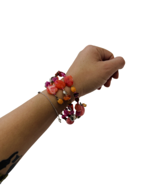 Pulsera piedras rosas