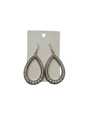 Aretes plateados brillantes