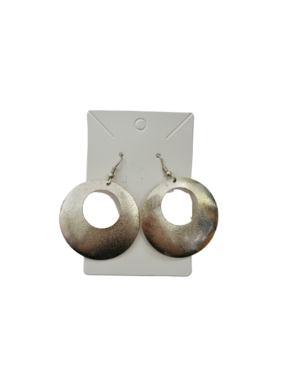Aretes circulo plateados