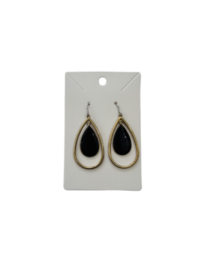 Aretes gota con negro