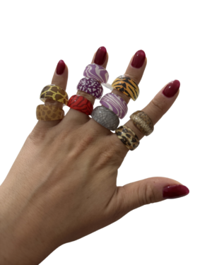 Anillos animal print (1 pieza)