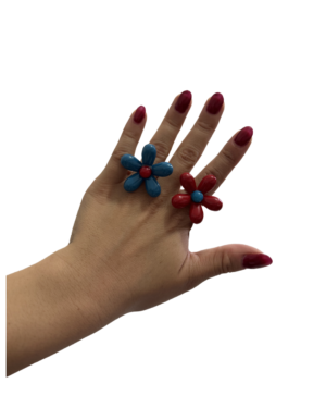 Anillo flor chunky (1 pieza)