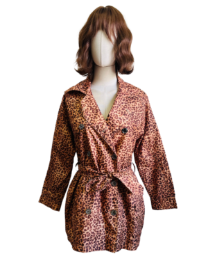 Gabardina Animal Print Talla M